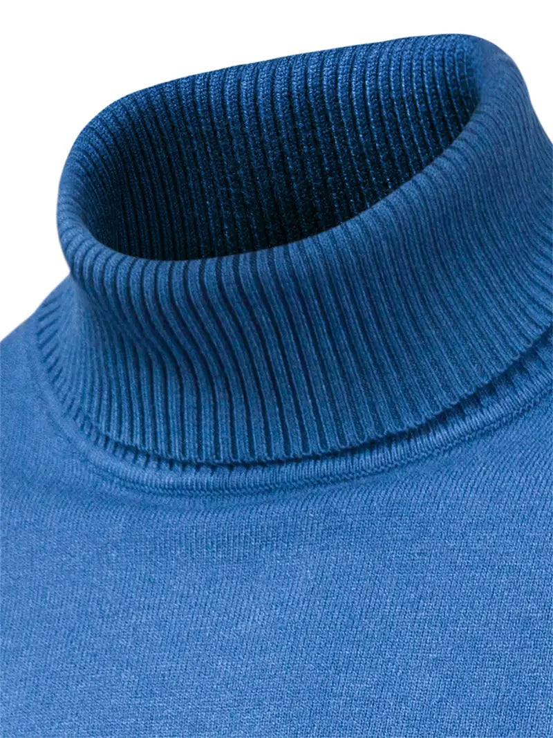 Men’s Slim fit Turtleneck Sweater - Soft Knit - Long Sleeve Smart Fino