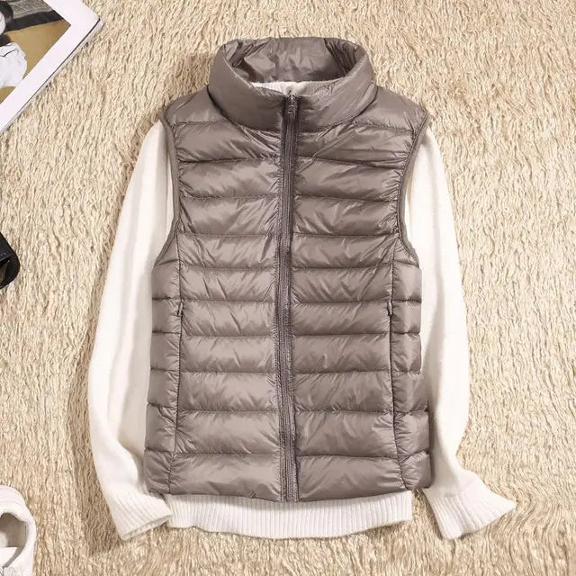 Ultra Light Down Vest - For Women, Sleeveless Puffer, Warm and Lightweight Layer Fino