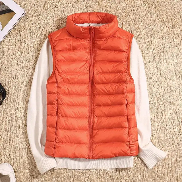 Ultra Light Down Vest - For Women, Sleeveless Puffer, Warm and Lightweight Layer Fino
