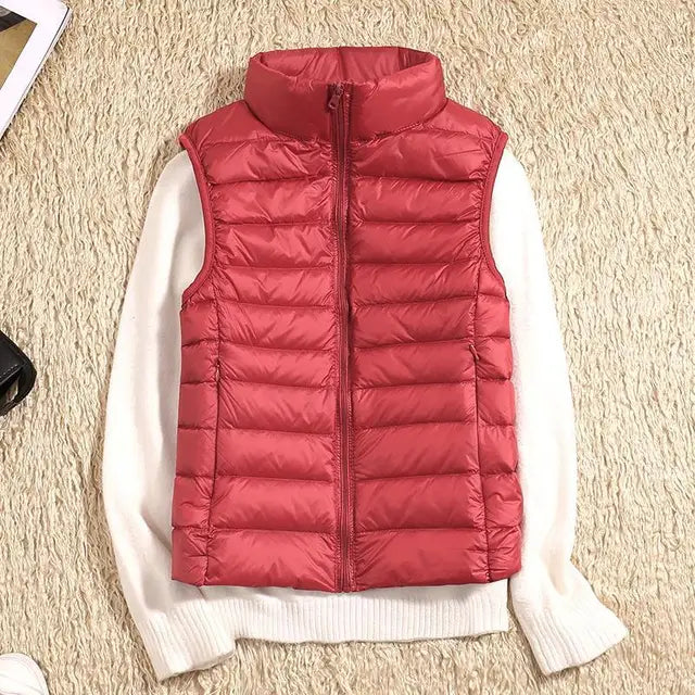 Ultra Light Down Vest - For Women, Sleeveless Puffer, Warm and Lightweight Layer Fino