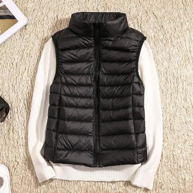 Ultra Light Down Vest - For Women, Sleeveless Puffer, Warm and Lightweight Layer Fino