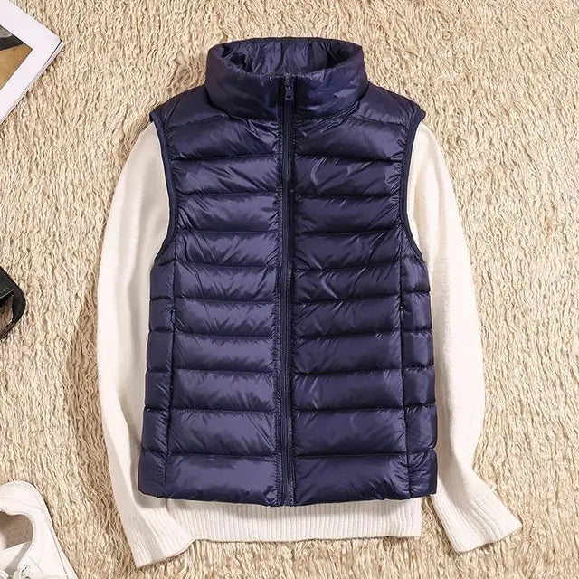 Ultra Light Down Vest - For Women, Sleeveless Puffer, Warm and Lightweight Layer Fino