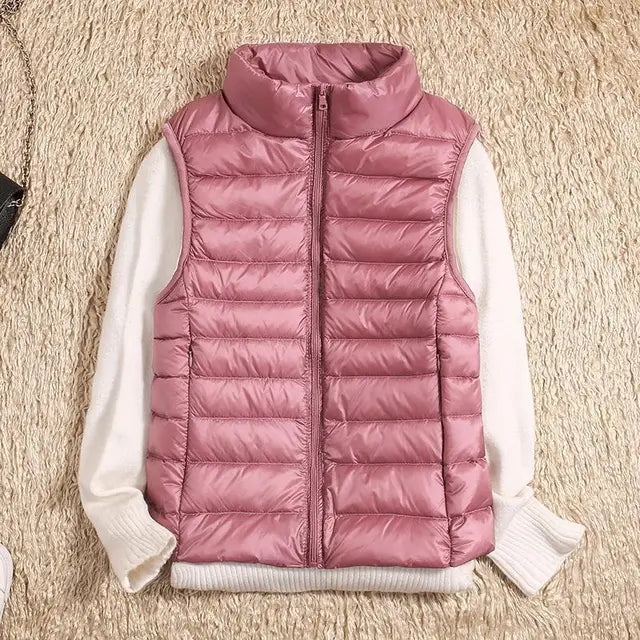 Ultra Light Down Vest - For Women, Sleeveless Puffer, Warm and Lightweight Layer Fino