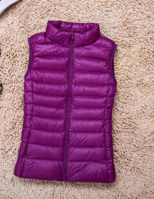 Ultra Light Down Vest - For Women, Sleeveless Puffer, Warm and Lightweight Layer Fino