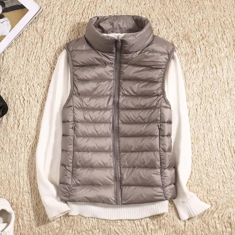Ultra Light Down Vest - For Women, Sleeveless Puffer, Warm and Lightweight Layer Fino