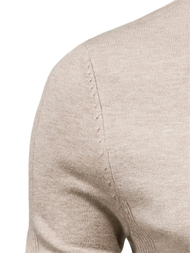 Men’s Slim fit Turtleneck Sweater - Soft Knit - Long Sleeve Smart Fino