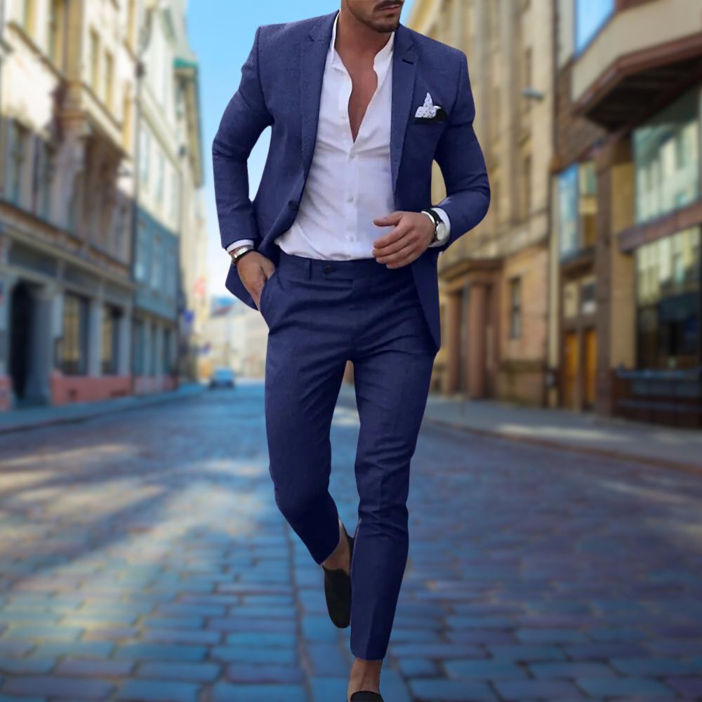 Men's Tailored Suit – Slim fit All-Season Design, Breathable & Modern Style Fino