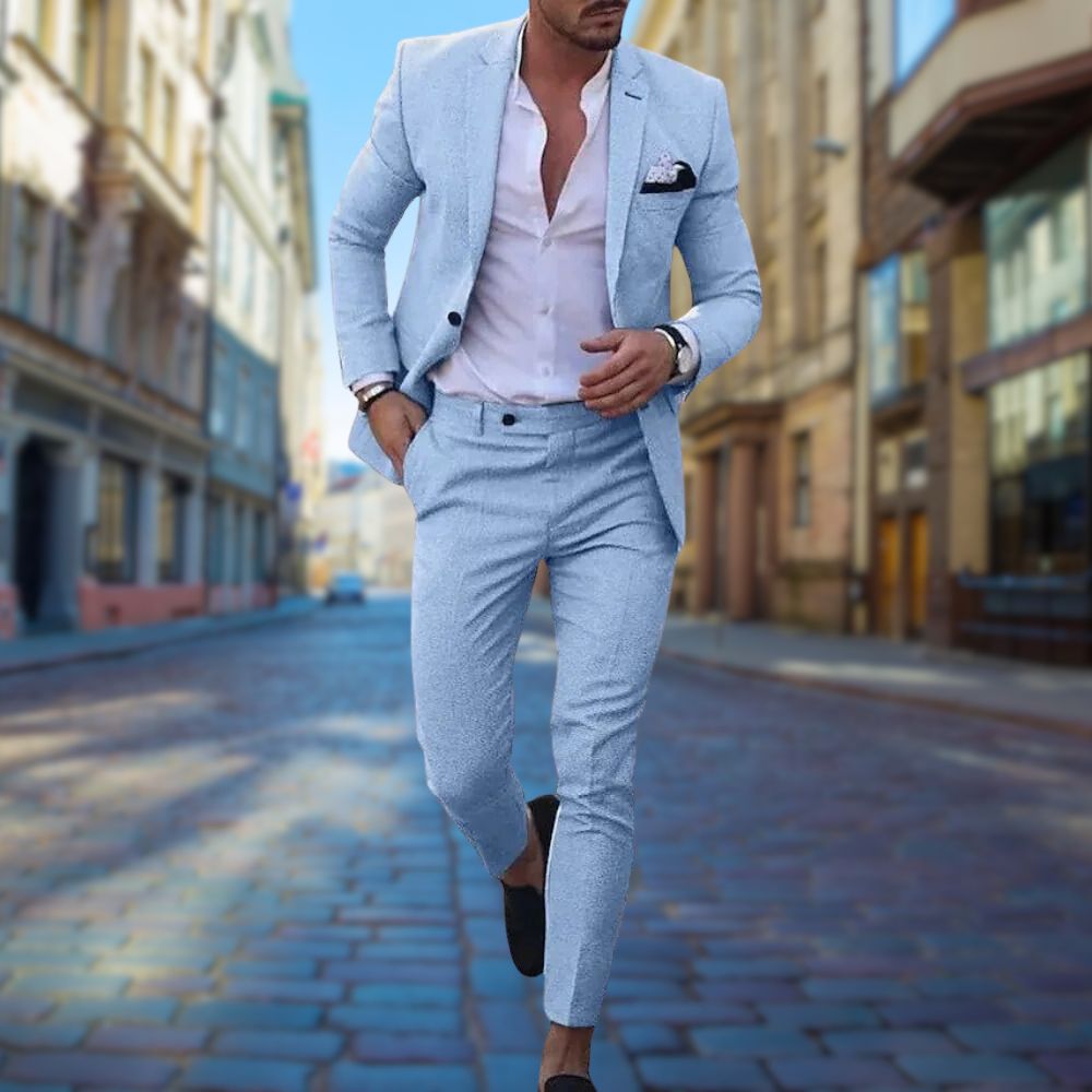 Men's Tailored Suit – Slim fit All-Season Design, Breathable & Modern Style Fino