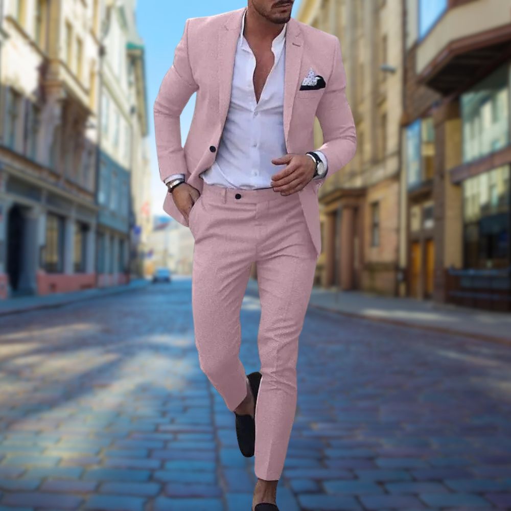 Men's Tailored Suit – Slim fit All-Season Design, Breathable & Modern Style Fino