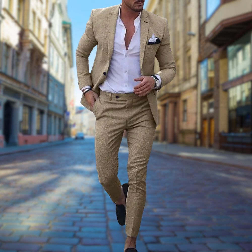Men's Tailored Suit – Slim fit All-Season Design, Breathable & Modern Style Fino