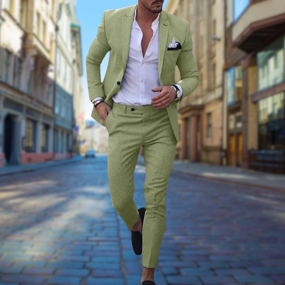 Men's Tailored Suit – Slim fit All-Season Design, Breathable & Modern Style Fino