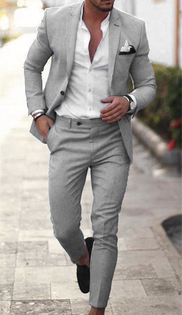 Men's Tailored Suit – Slim fit All-Season Design, Breathable & Modern Style Fino