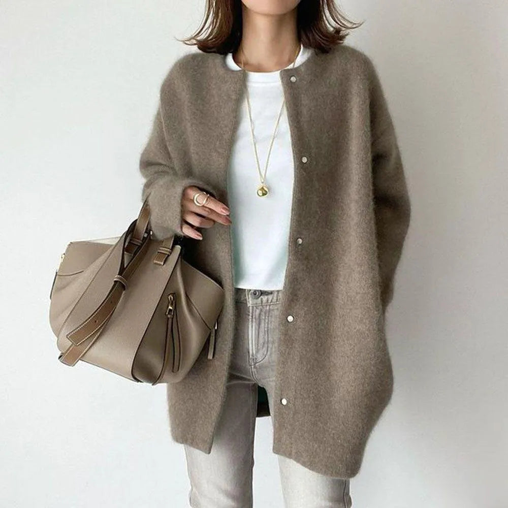 Women's knitted cardigan with button closure - Fino Fino