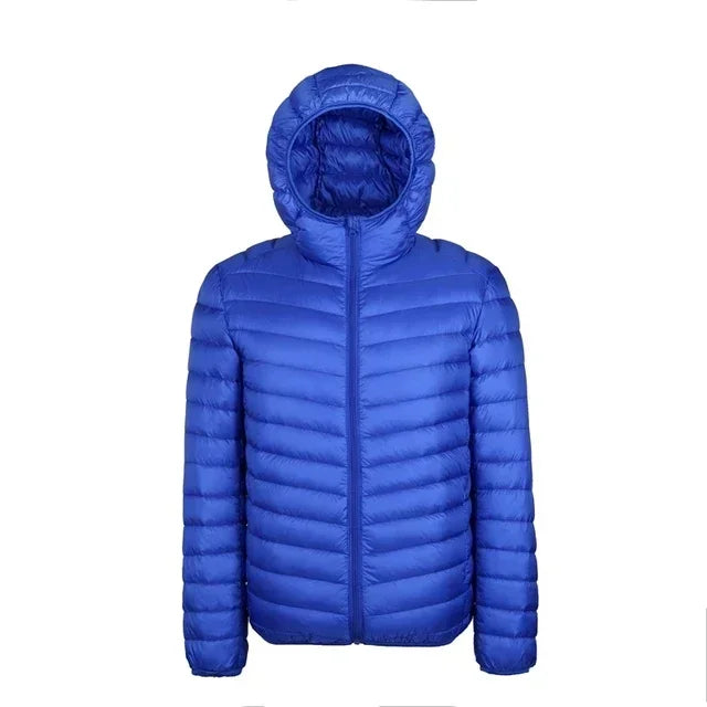 Men's padded winter down jacket with hood Fino
