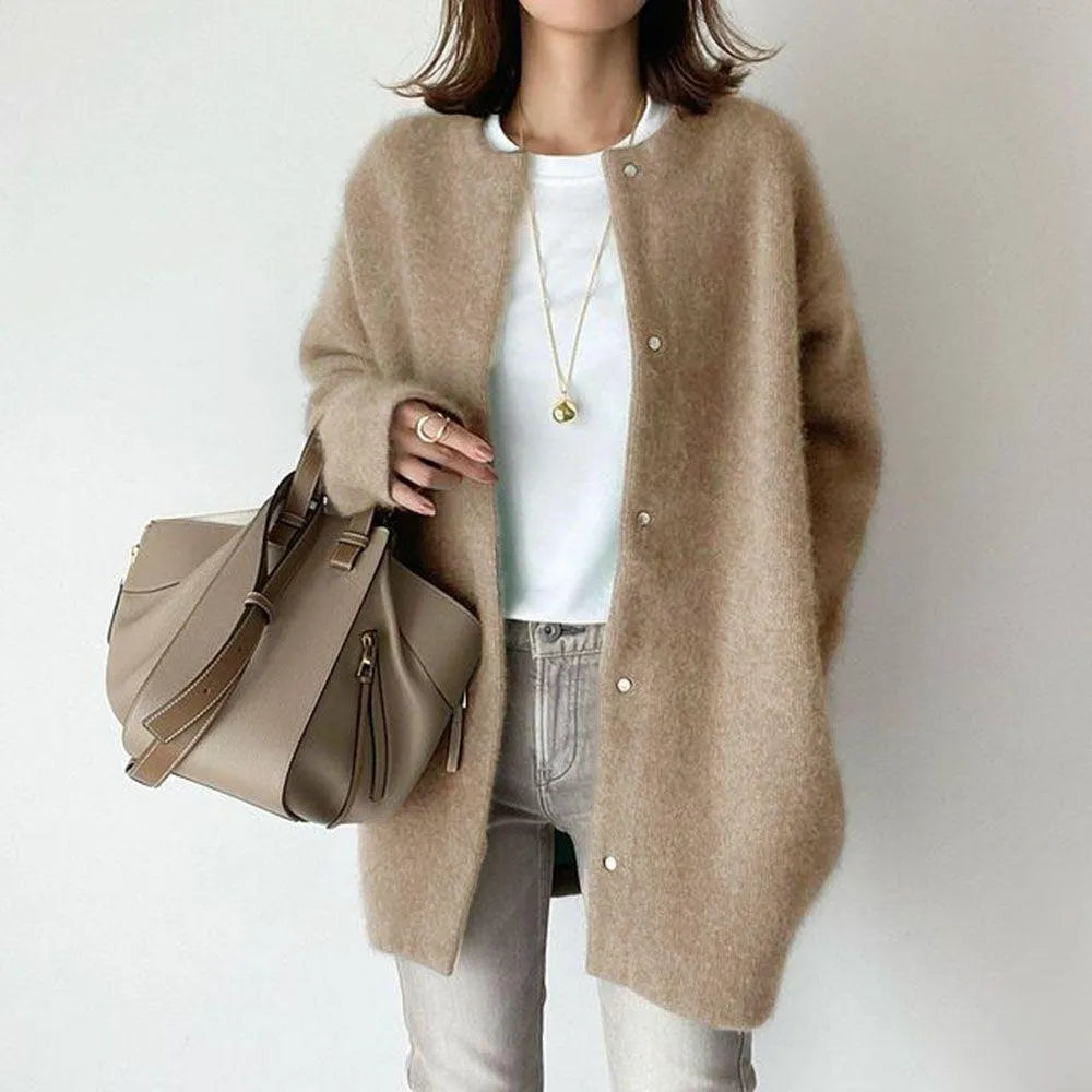 Women's knitted cardigan with button closure - Fino Fino