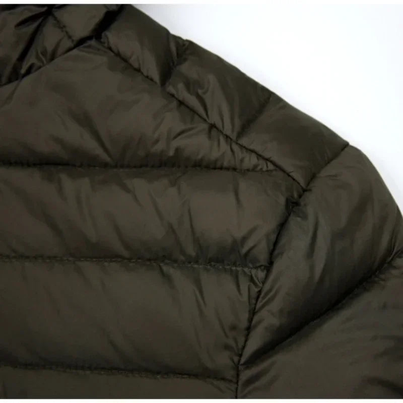 Men's padded winter down jacket with hood Fino