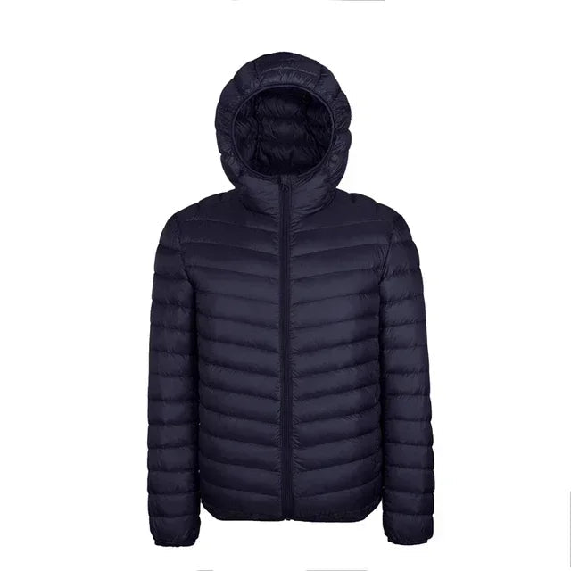 Men's padded winter down jacket with hood Fino