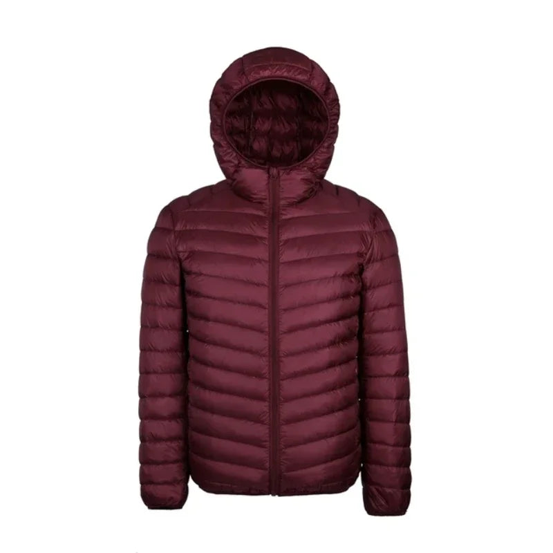 Men's padded winter down jacket with hood Fino