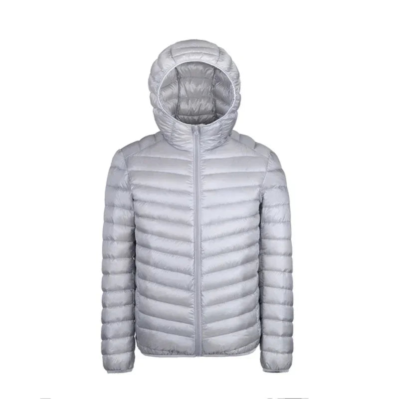 Men's padded winter down jacket with hood Fino