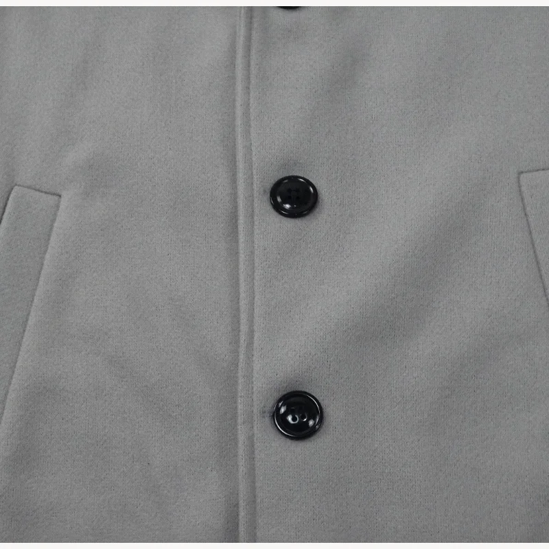 Men's casual Long Coat ,button-up Overcoat Fino