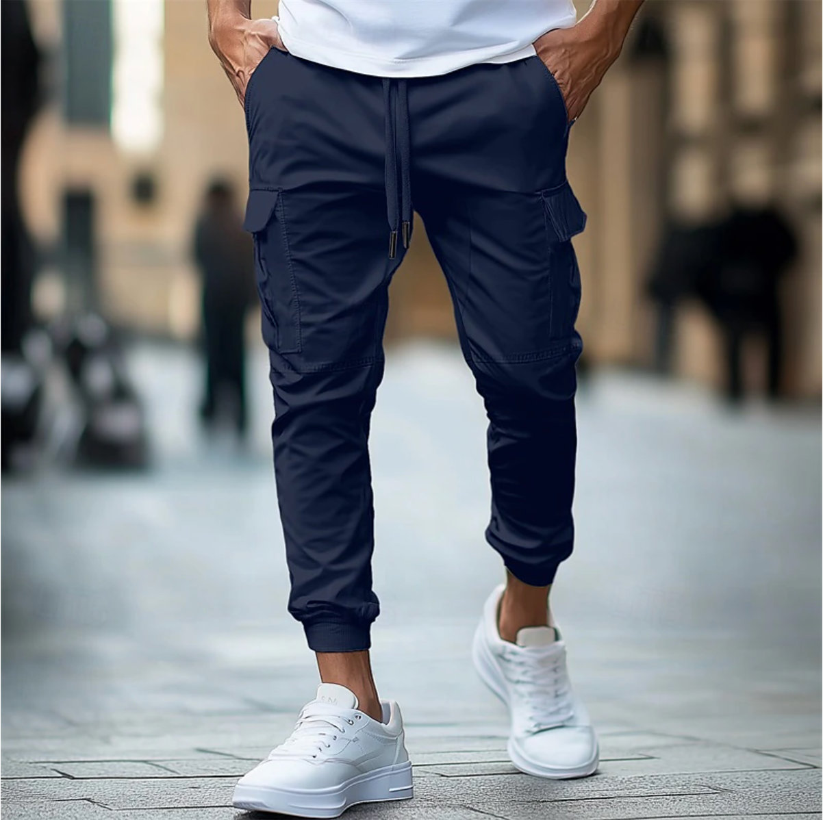 Men's Slim Fit Cargo Pants, Stylish & Stretchy Fino