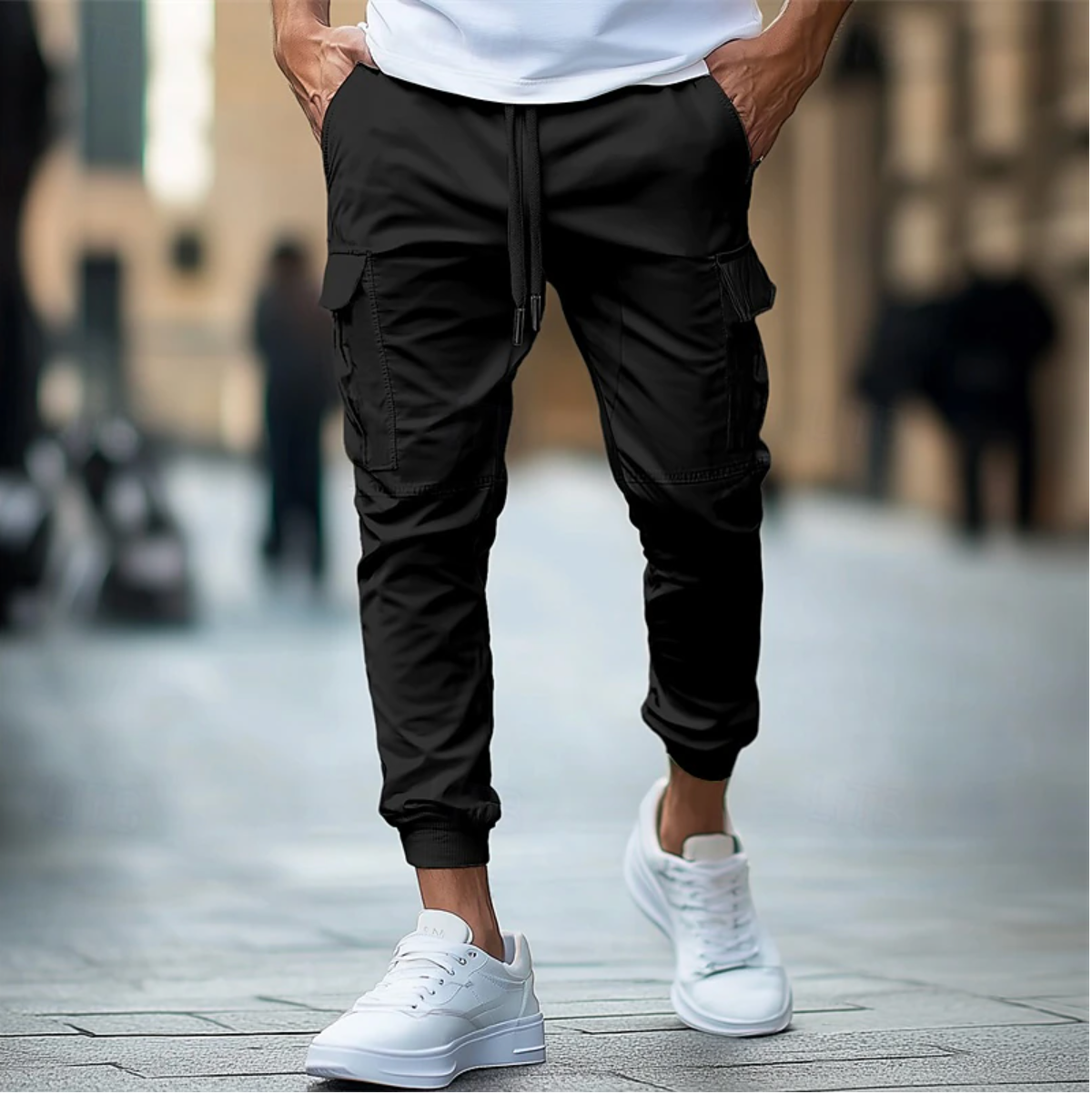 Men's Slim Fit Cargo Pants, Stylish & Stretchy Fino