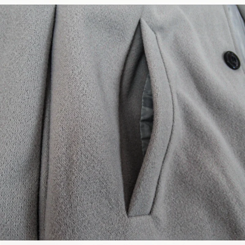 Men's casual Long Coat ,button-up Overcoat Fino
