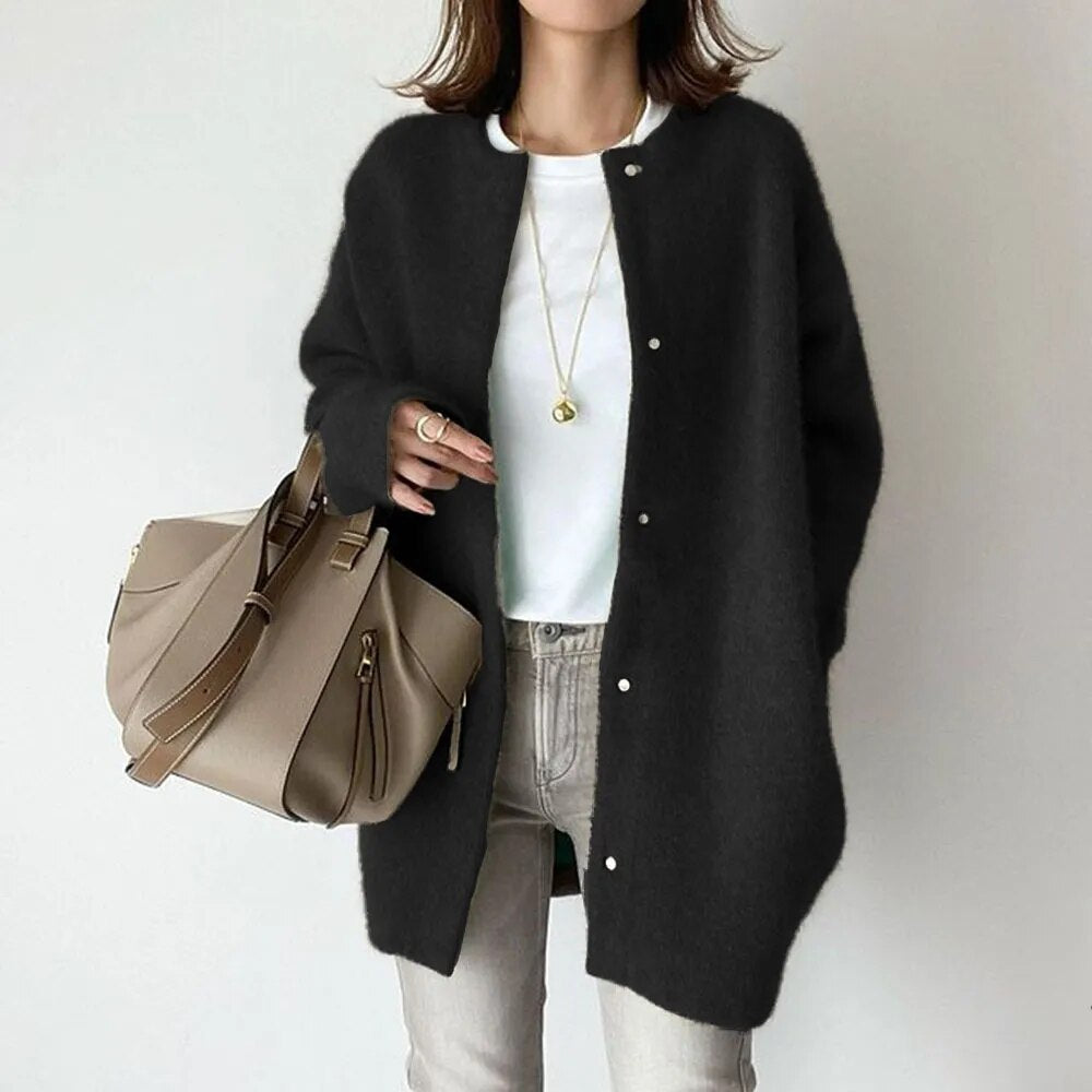 Women's knitted cardigan with button closure - Fino Fino