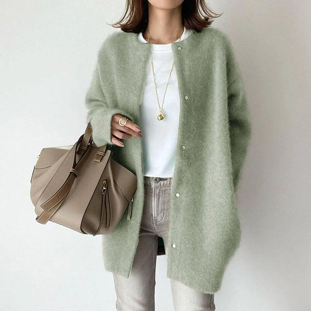 Women's knitted cardigan with button closure - Fino Fino
