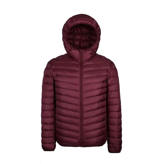 Men's padded winter down jacket with hood Fino
