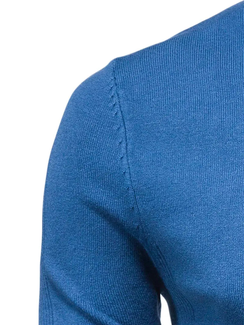 Men’s Slim fit Turtleneck Sweater - Soft Knit - Long Sleeve Smart Fino