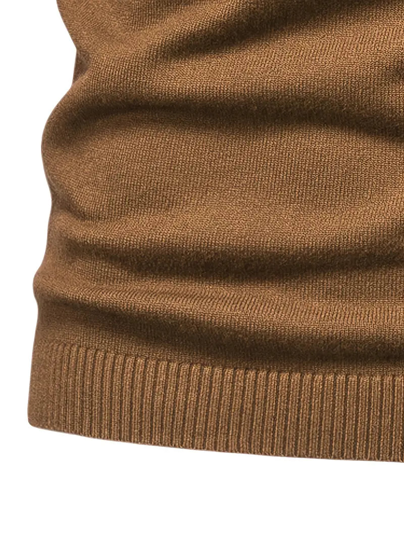 Men’s Slim fit Turtleneck Sweater - Soft Knit - Long Sleeve Smart Fino